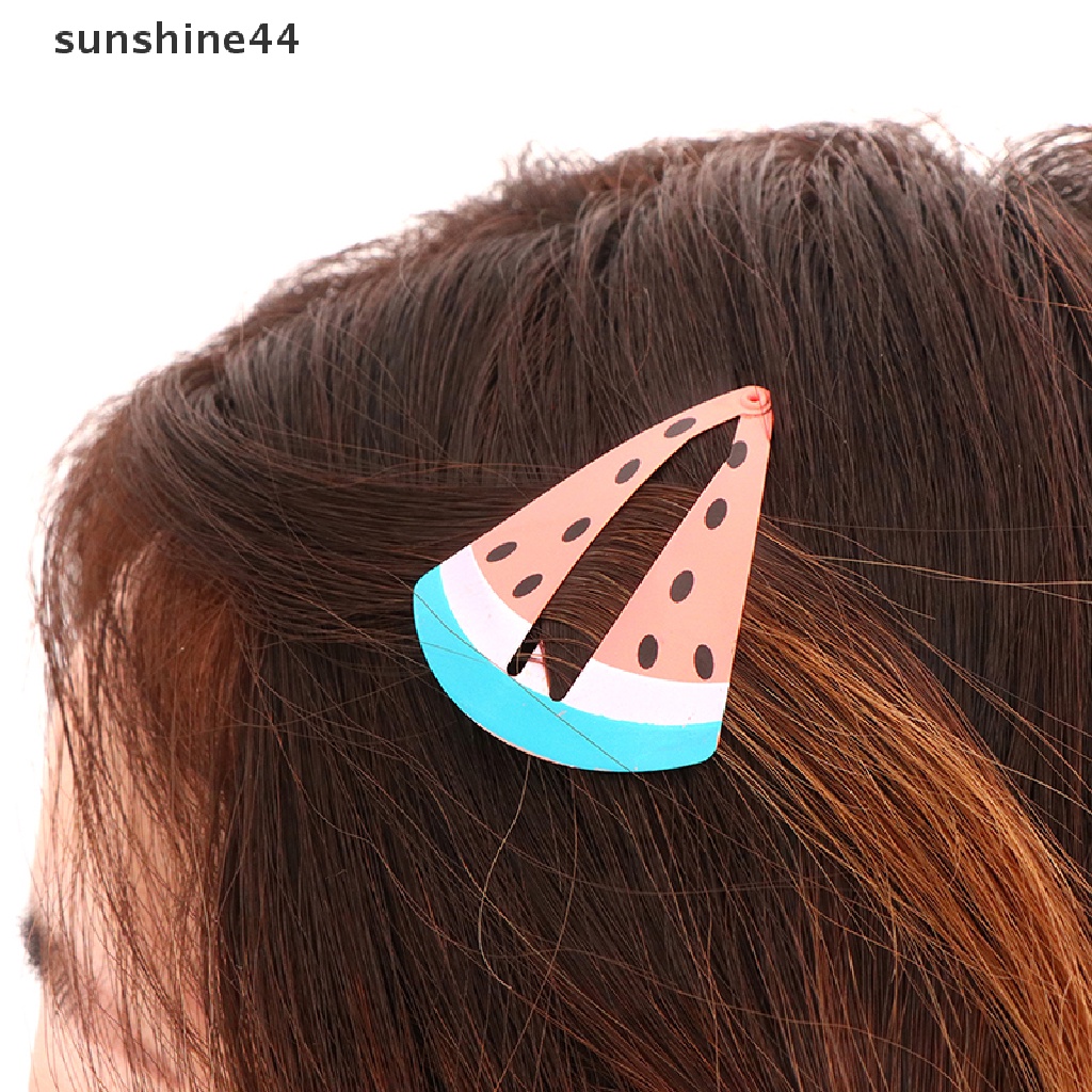 Sunshine 2pcs/set Jepit Rambut Motif Kartun Anak BB Clip Aksesoris Rambut Jepit Hadiah.