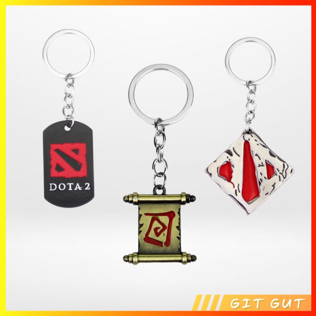 Keychain Gantungan Kunci Dota 2 Logo Symbol Scroll