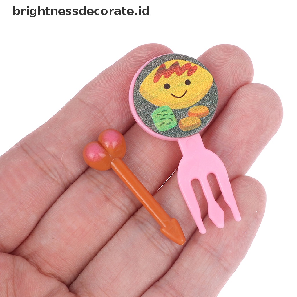 [Birth]8 /10/26Pcs Mini Kartun Food Pick Kid Food Garpu Buah Bento Box Decor Reusable [ID]