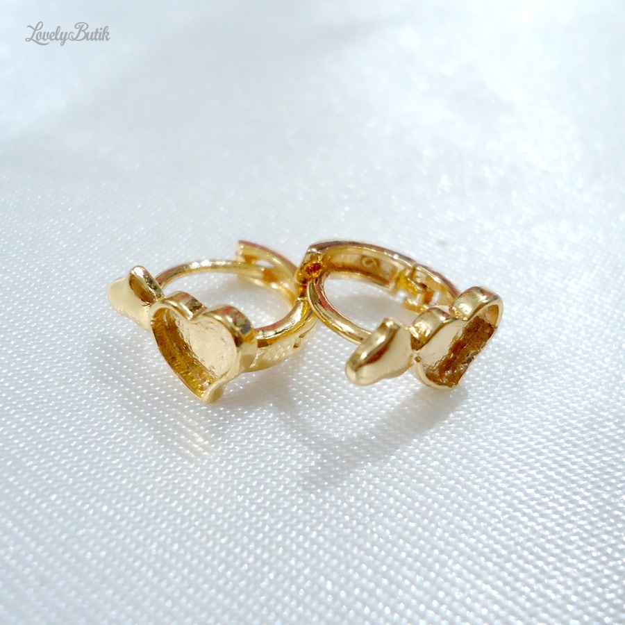 Anting Klip Anak Bayi Xuping Gold Lapis Emas Model Lope Kecil Lucu Lovelybutik