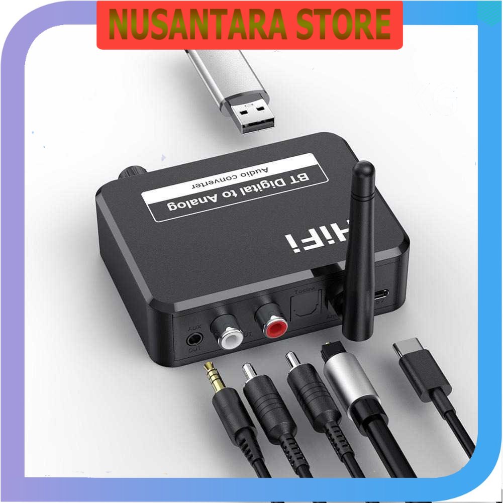 NUSANTARA STORE - VAORLO DAC Audio Bluetooth 5.1 Receiver HiFi Digital to Analog - BLS-B35