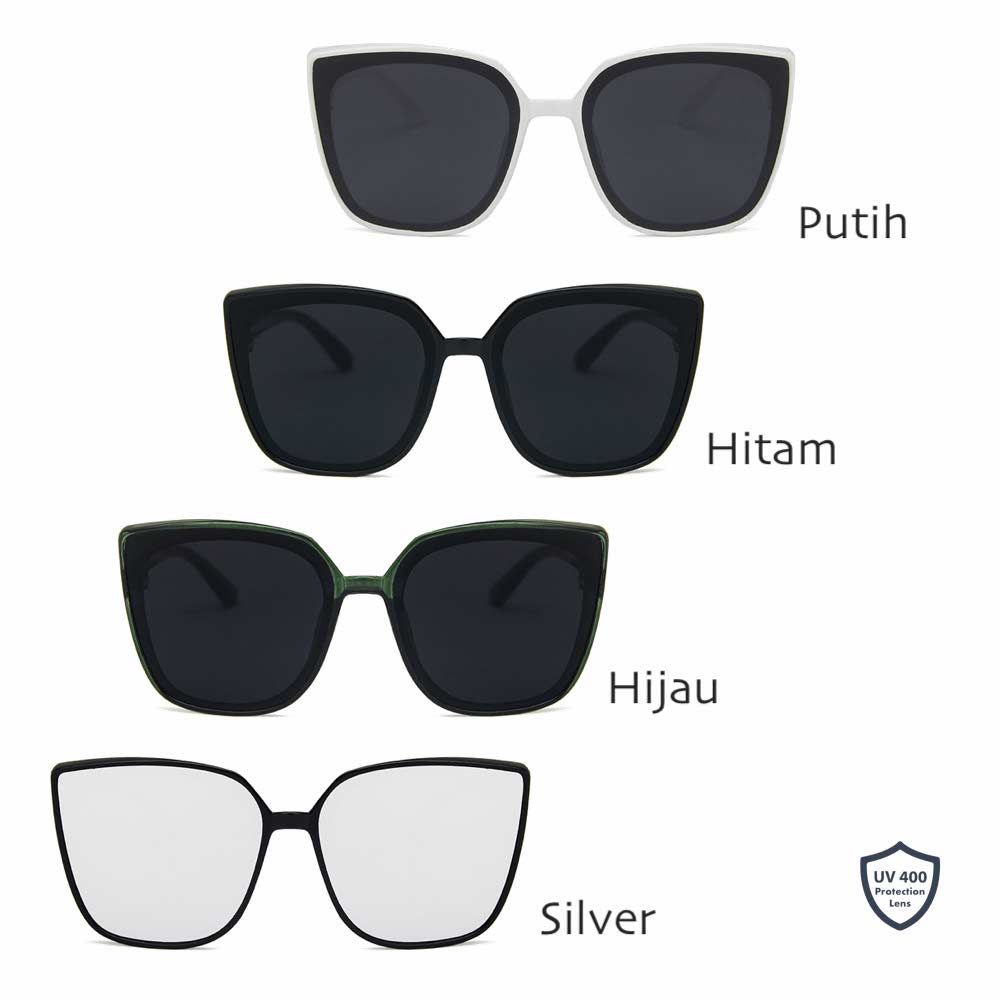 Kacamata UV400 [ Hitam ] Anti Radiasi - Sunglasses Wanita Korea - HM8146