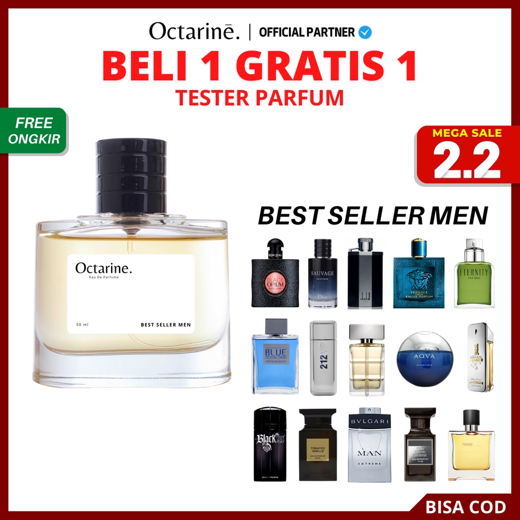 Octarine - Parfum Pria Tahan Lama Aroma Fresh Maskulin BEST SELLER MEN | Eau De Parfume Farfum Perfume Minyak Wangi Cewek Cowok Murah Original