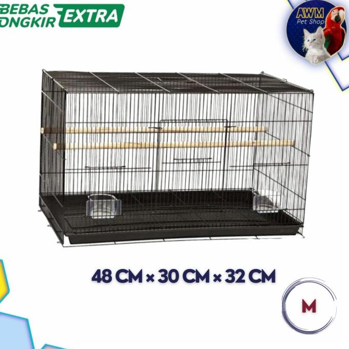 KANDANG BESI KOTAK MERK BOOM UKURAN M L | KANDANG BURUNG/KUCING