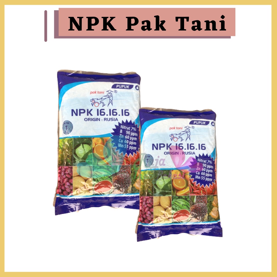 PROMO Pupuk Npk 16 16 16 Biru Origin Rusia Kemasan Pabrik 1 Kg Pupuk Npk 161616 Mutiara Pak Tani