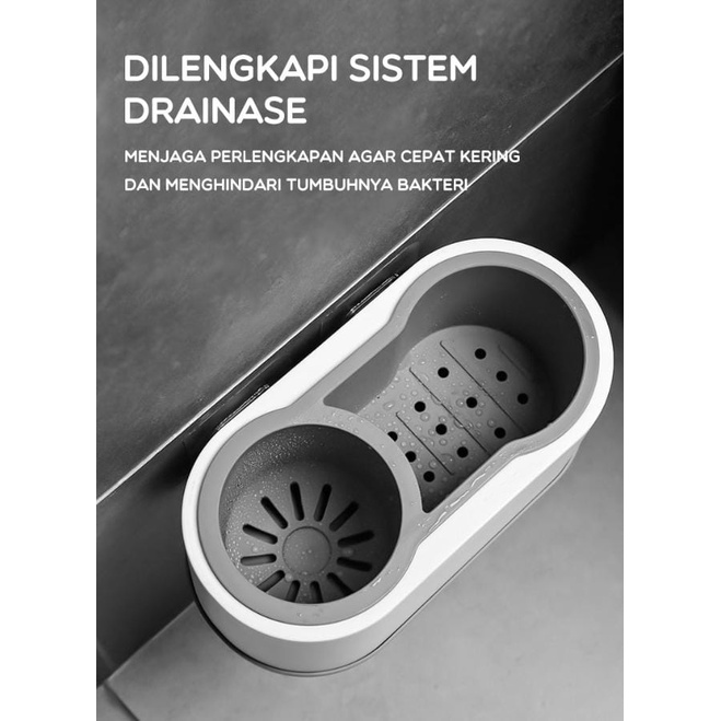 SIKAT WC BONBOX BCB04 Sikat Tongkat Pembersih Lantai WC Gagang Panjang Brush Toilet Kamar Mandi + Rak Penyimpan