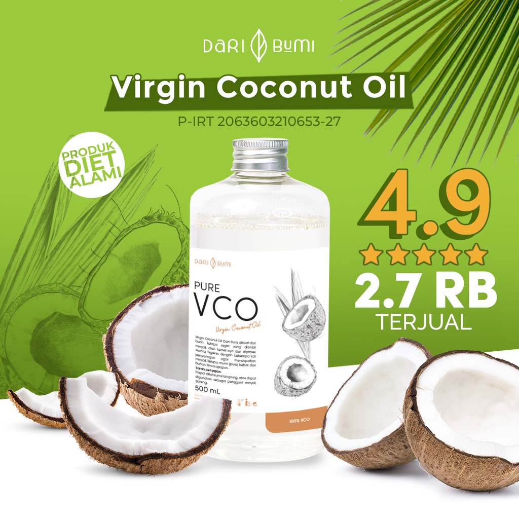 Extra Virgin Coconut Oil 500 ml daribumi Premium Pure VCO Minyak Kelapa Murni