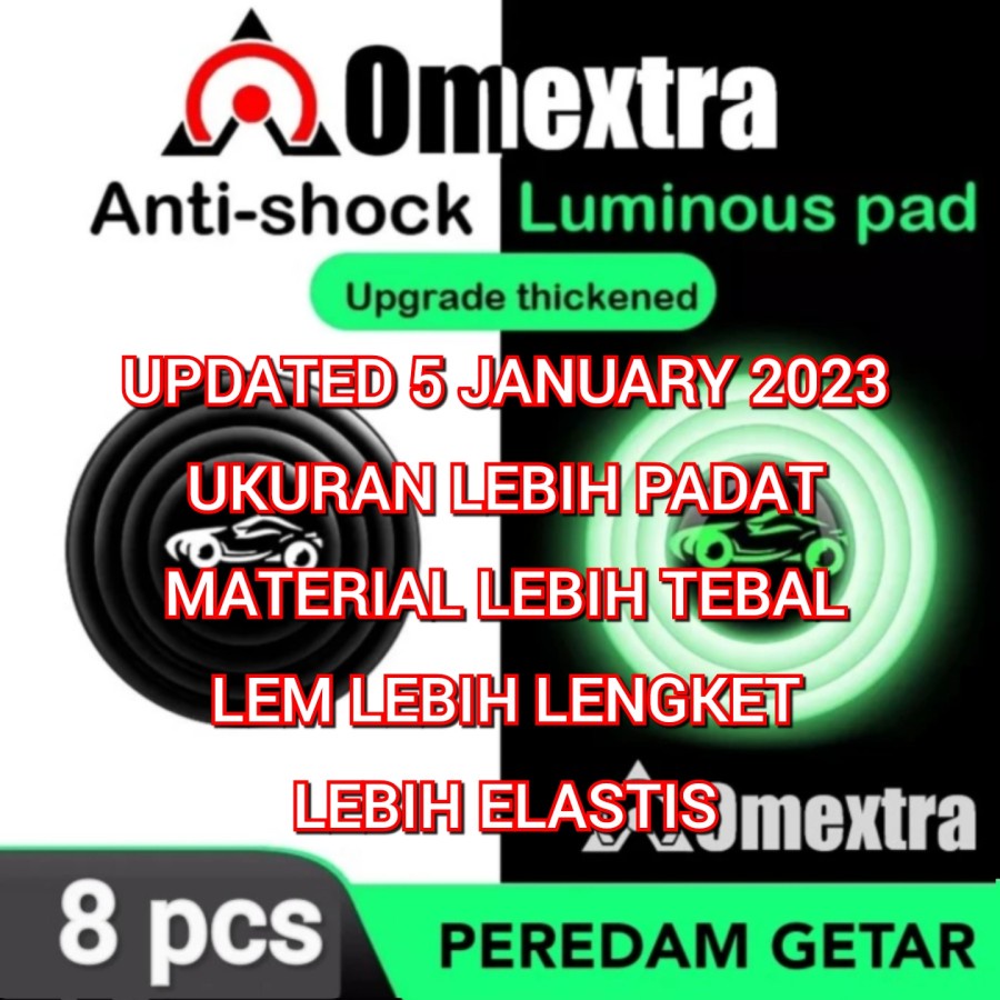 8pcs Anti Shock Pad Omextra Peredam Getar Pintu Mobil Peredam Getaran