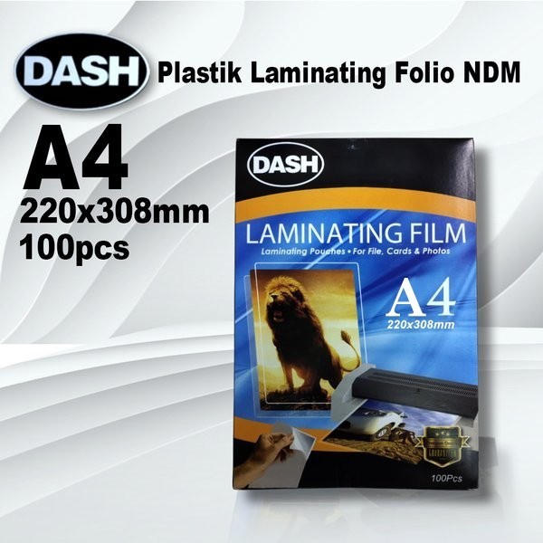 DASH Plastik Laminating A4 100 micron/ Plastik Laminating isi 100 Pcs