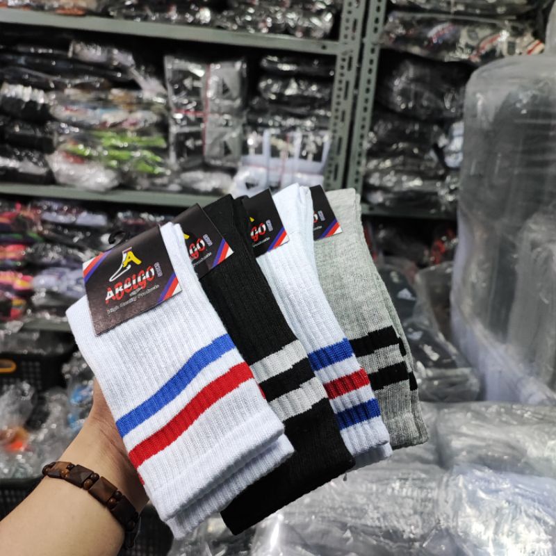 Kaos kaki Old school motif belang/Kaos kaki motif stripe kodaci panjang/Kaos kaki kodaci pe panjang