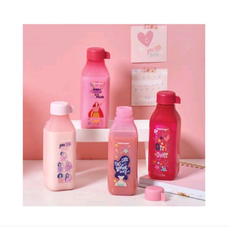 eco bottle square tupperware / eco botol square tupperware / botol square tupperware / botol kotak t