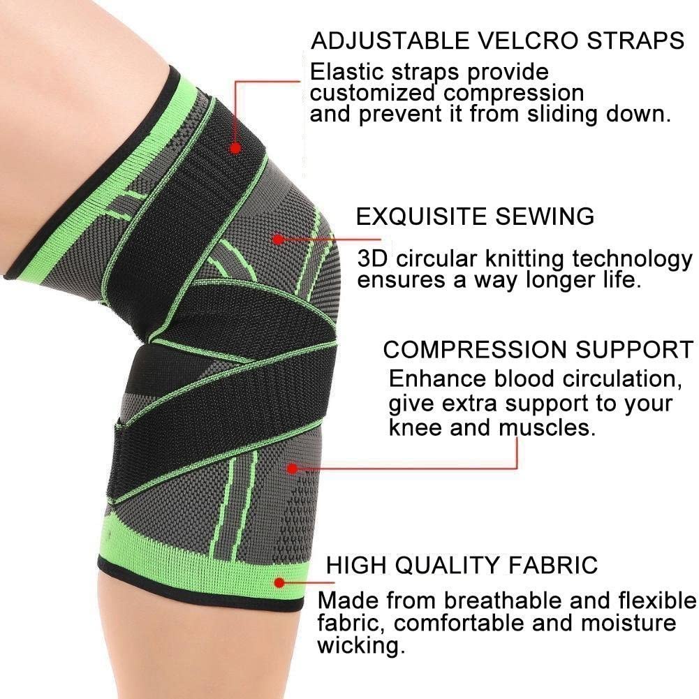 Deker Dekker Lutut Strap Pengaman Pelindung Lutut Kaki Olahraga Knee Pad Elbow Support Anti Cidera