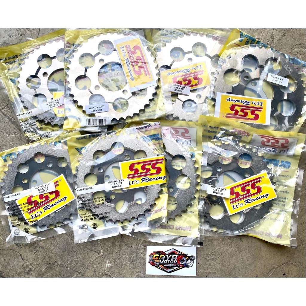 Gear Belakang SSS 415 428 Supra X 100 / Grand / Fit Lama / Legenda 33T - 38T