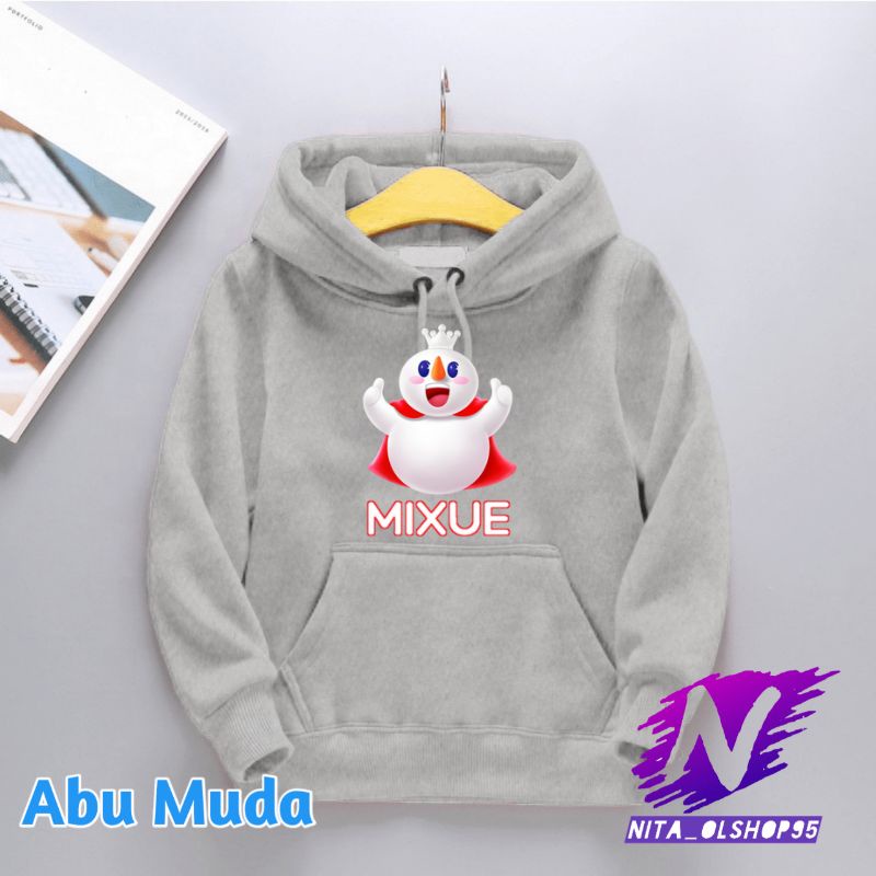 sweater hoodie anak mixue es krim