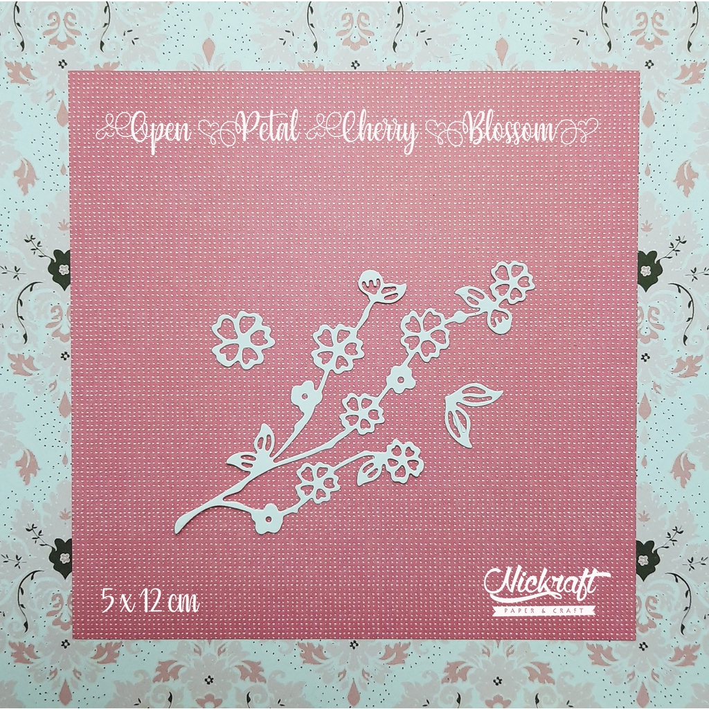

OPEN PETAL CHERRY BLOSSOM - Hiasan Scrapbook Jurnal Bunga Kertas Die Cut