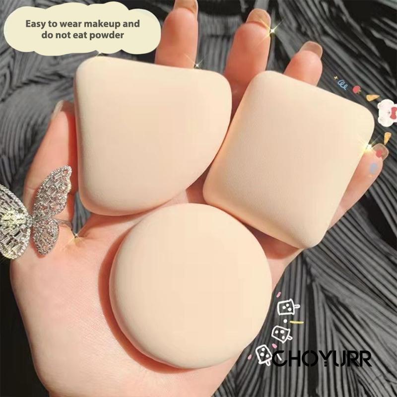 【COD】Sponge Bedak Bulat Segi Tiga Kotak / Spon Bedak Tebal / Spon Bedak Empuk / Soft Powder Sponge/ Cushion Puff Basah Dan Kering Alat Kecantikan-CH