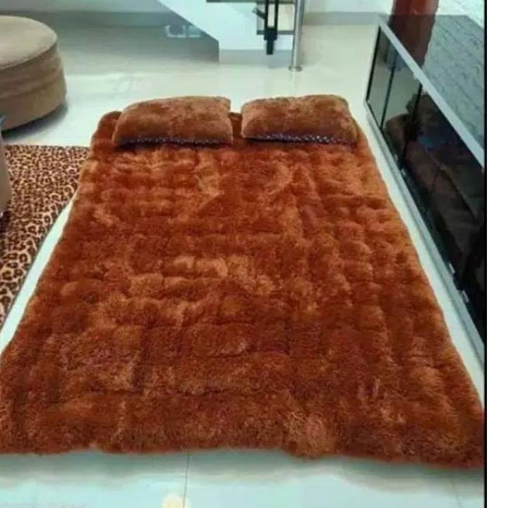 Depan kasur menul Lantai gender kasur  Bulu karpet empuk karpet bulu rasfur surpet sudah sama 2 bant