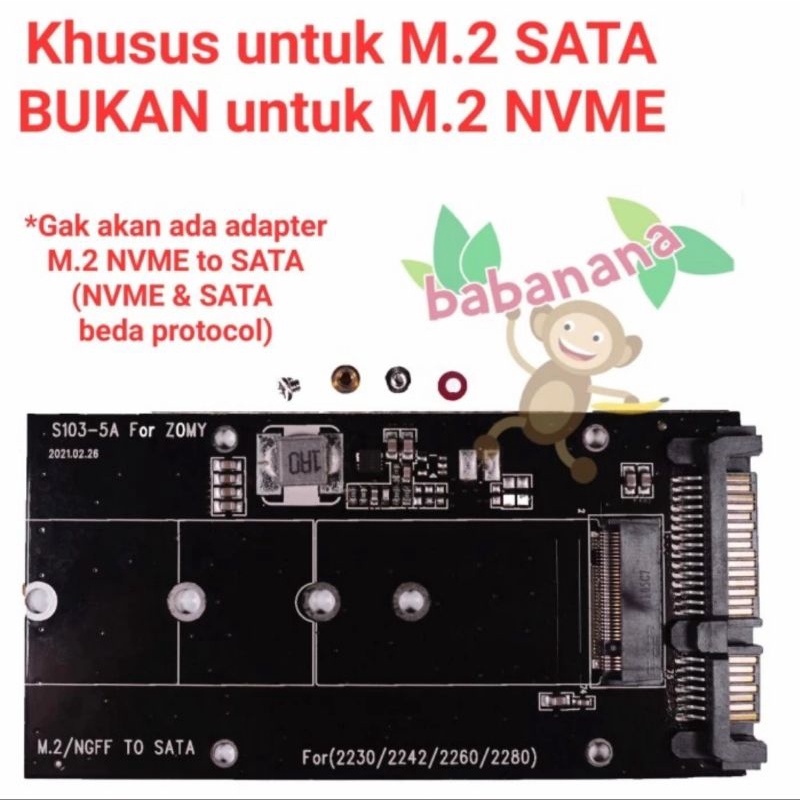 B Key M.2 NGFF SSD 2.5 Sata Converter Adapter