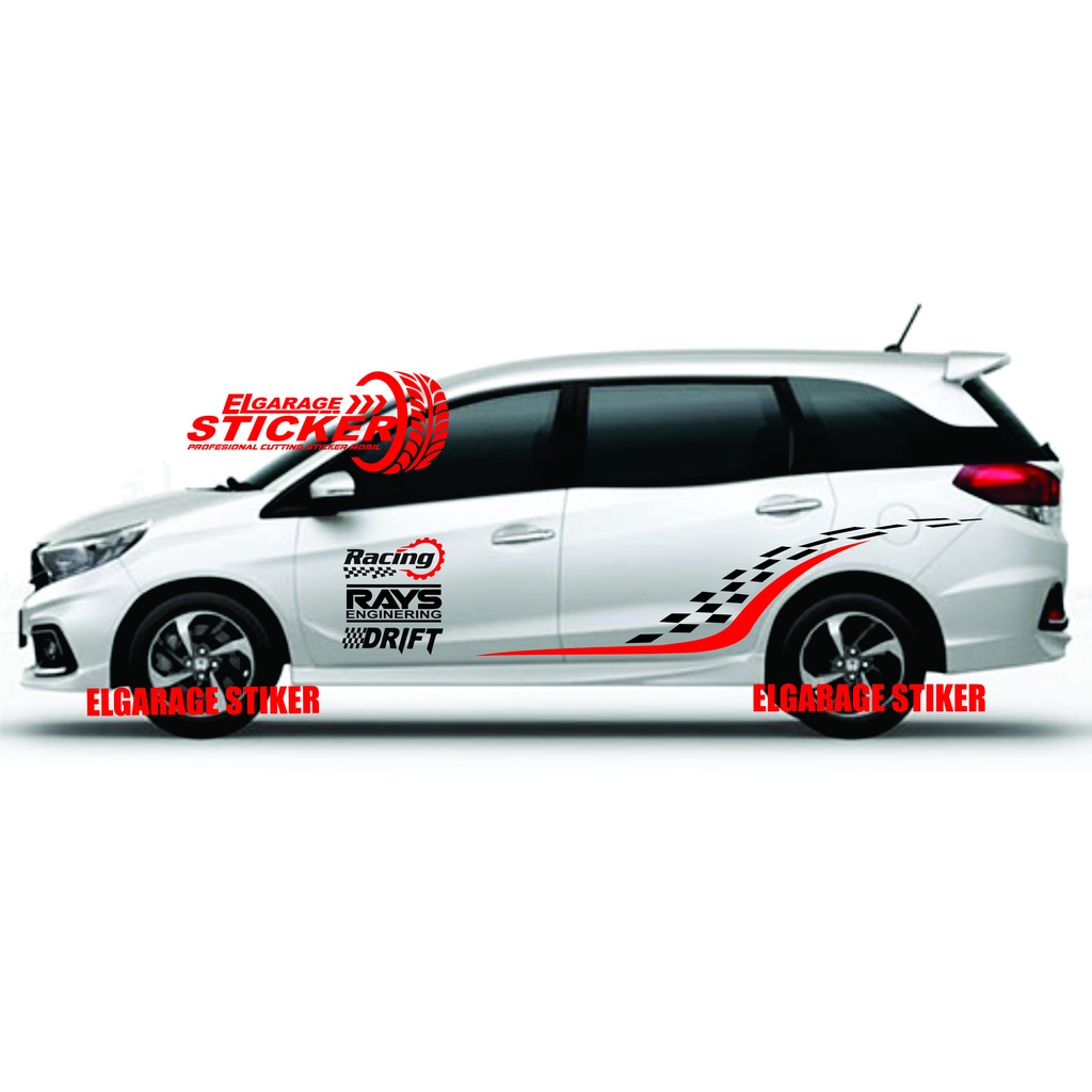 stiker mobil mobilio cutting stiker body samping mobil mobilio stiker striping racing mobil honda mo