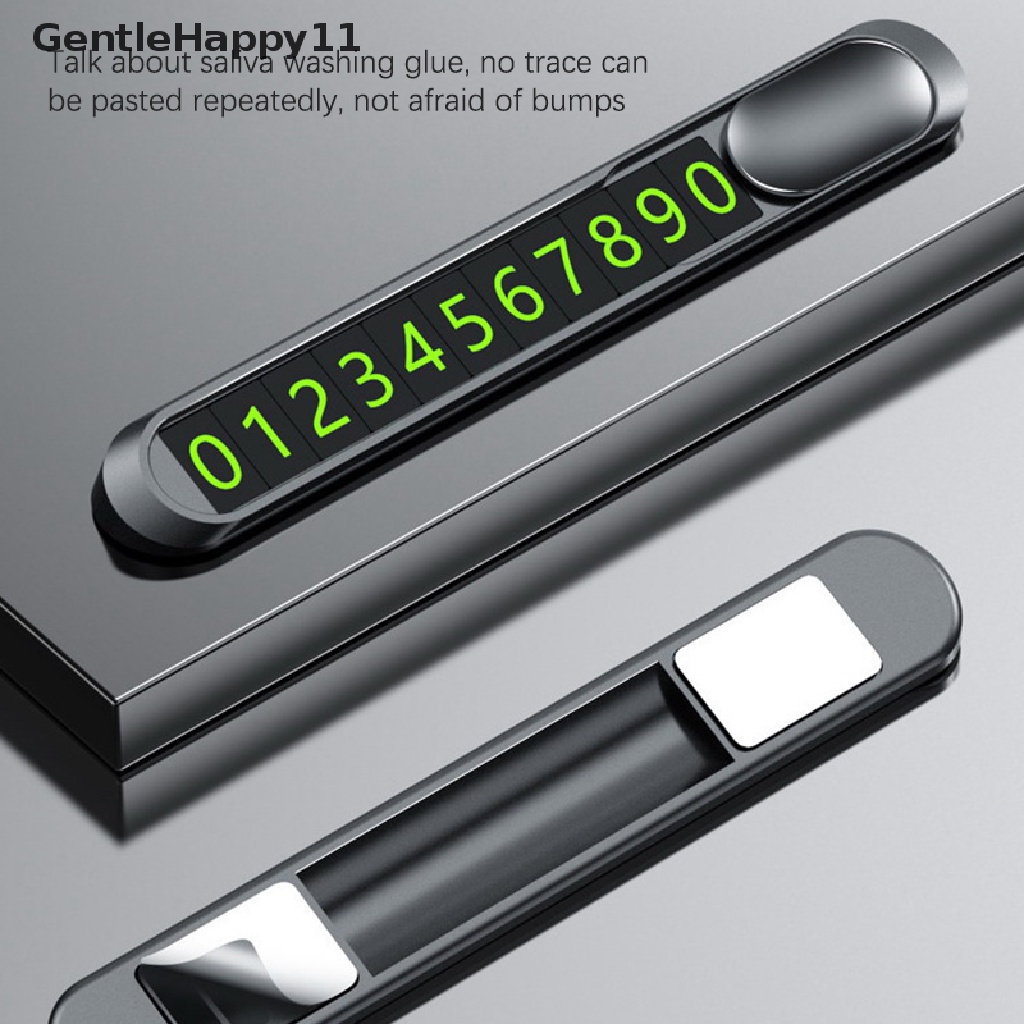 Gentlehappy Luminous Car Kartu Parkir Sementara Car Sticker Hidden Car Auto Phone Number Card Plate Aksesoris Mobil id