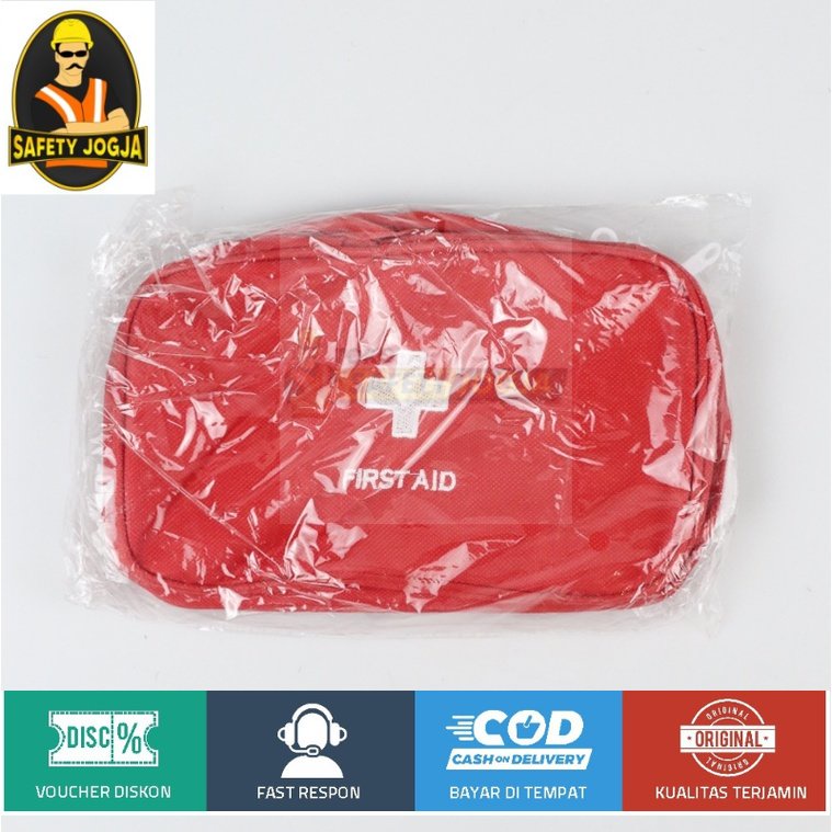 Tas Perlengkapan Obat P3K First Aid Bag - LG129 MERAH LE around