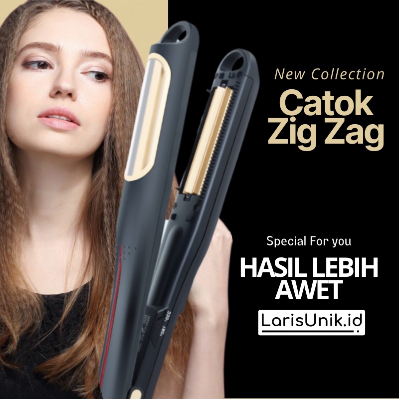 Catokan Curly Zigzag Rambut Genteng Kecil Mini Jagung Catok Cetokan Catoka Carokan Alat Pengeriting Pengriting Pengkriting Keriting Kriting  Rambut Zigzag Genteng Mini Kecil Keramik Ion Otomatis Salon Terbaru Ori Bagus Murah Premium Original