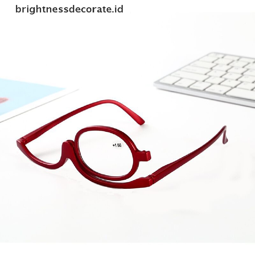 [Birth] Kacamata Baca Makeup Pembesar Flip Down Cosmetic Readers Lipat Rotag Monocle Glasses Presbyopia Glasses Magnifier [ID]