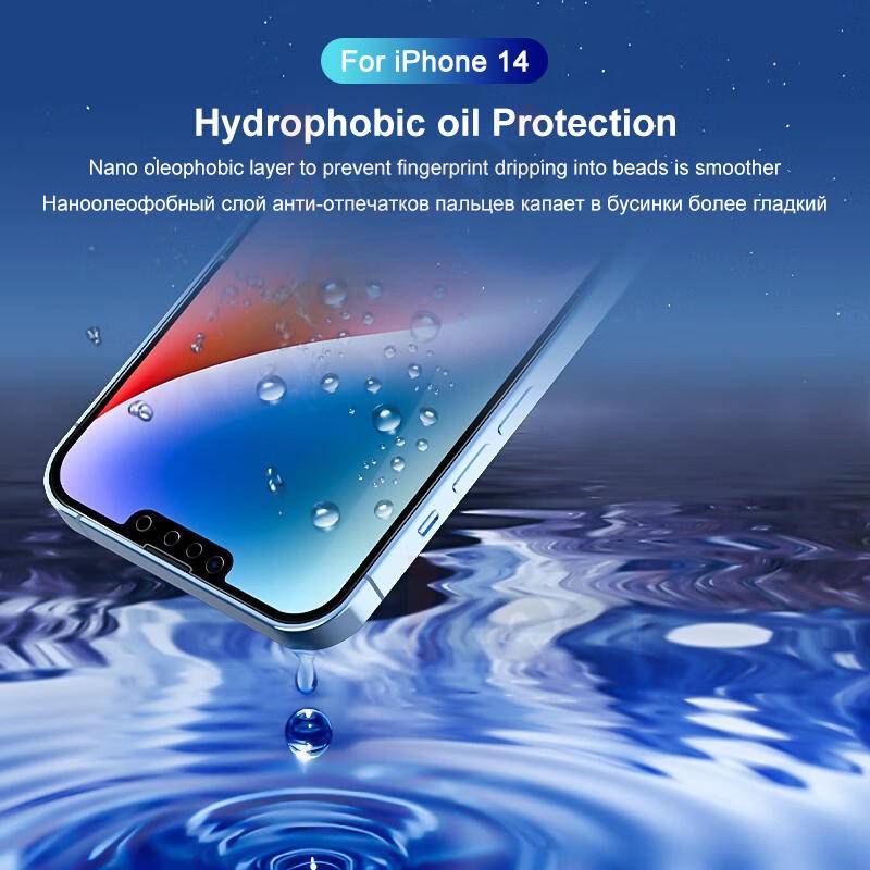 Untuk Iphone14 12 11 13 Pro Max Mini Plus HD Pelindung Layar Hydrogel Film Full Cover Proteksi Untuk iPhone 6 6s 7 8 Plus SE 2020 2022 Green light Film