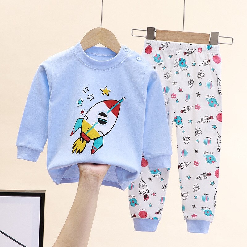 Setelan panjang Anak unisex premium cewe &amp; cowo Setelan panjang usia 0-2 tahun lucu Baju berkarakter