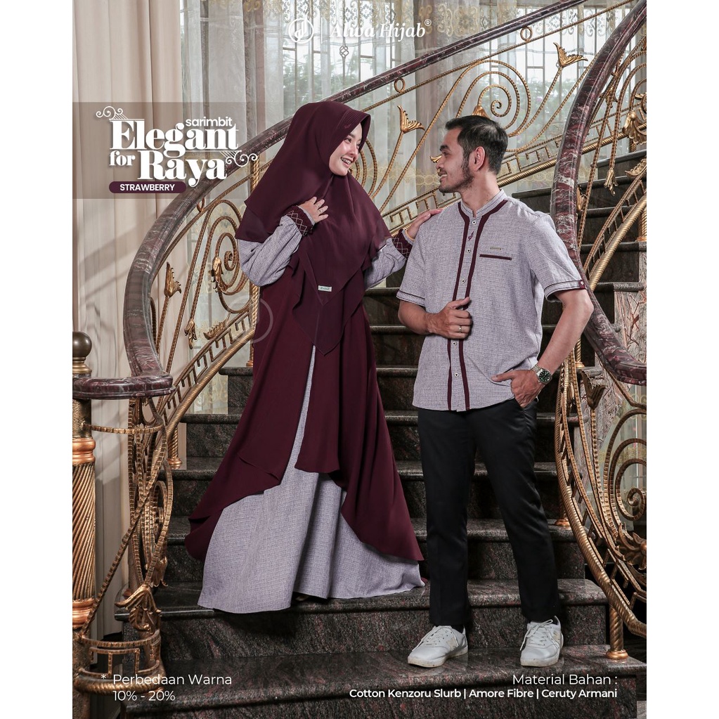 SARIMBIT LEBARAN 2023 PREMIUM ELEGANT FOR RAYA ORI by ALWA HIJAB/ GAMIS COUPLE ALWAHIJAB ELEGANT FOR