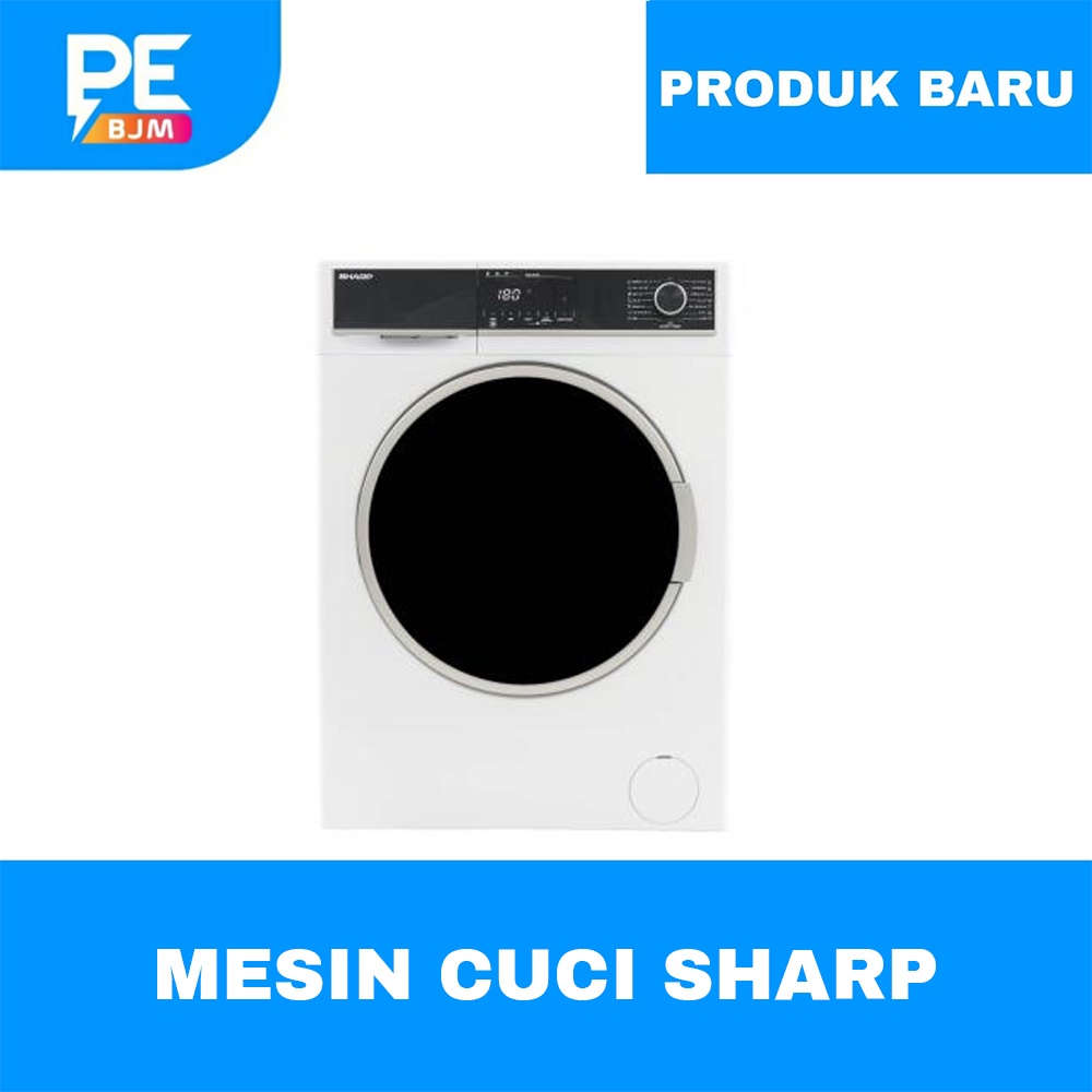 MESIN CUCI SHARP 8 KG FRONT LOADING ES-FL1280BX