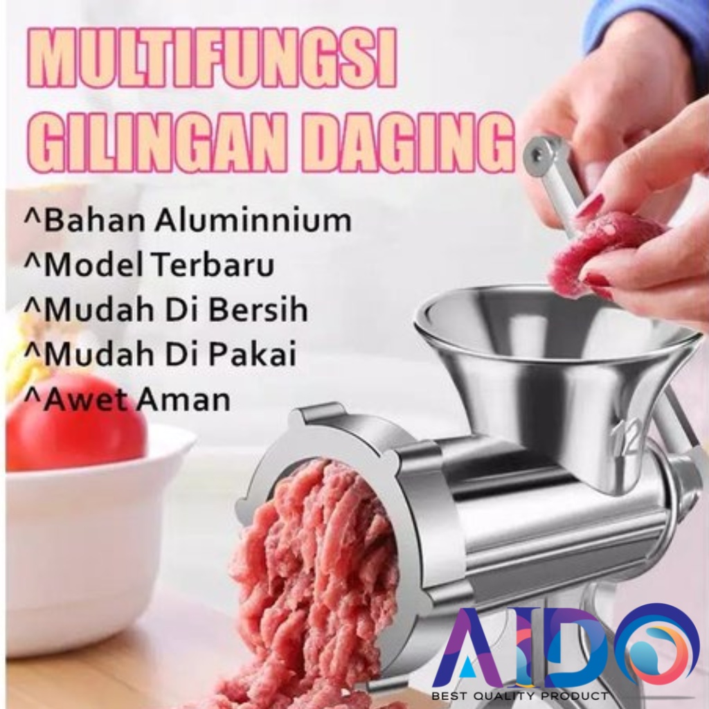 Alat Penggiling Gilingan Daging 8712 Meat Mincer Manual Besi Gilingan Daging Alat Penggiling Meat Mincer Nomor 12