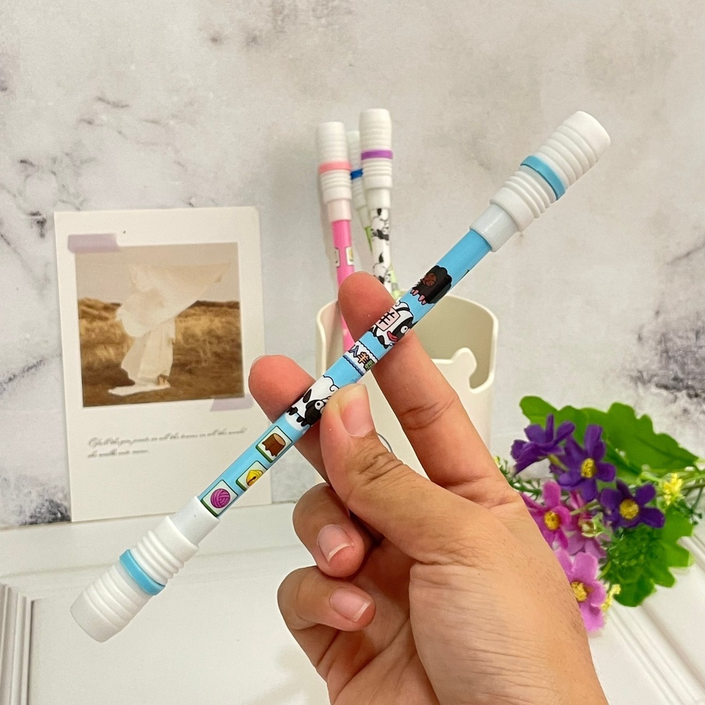PULPEN PUTAR MAGNET DOMBA CUTE LUCU READY 4 WARNA UNIK HARGA TERMURAH PEN TONGKAT PUTAR SHEEPS IMUT TINTA GEL HITAM ALAT TULIS KEKINIAN ANAK KUALITAS TERBAIK BISA COD