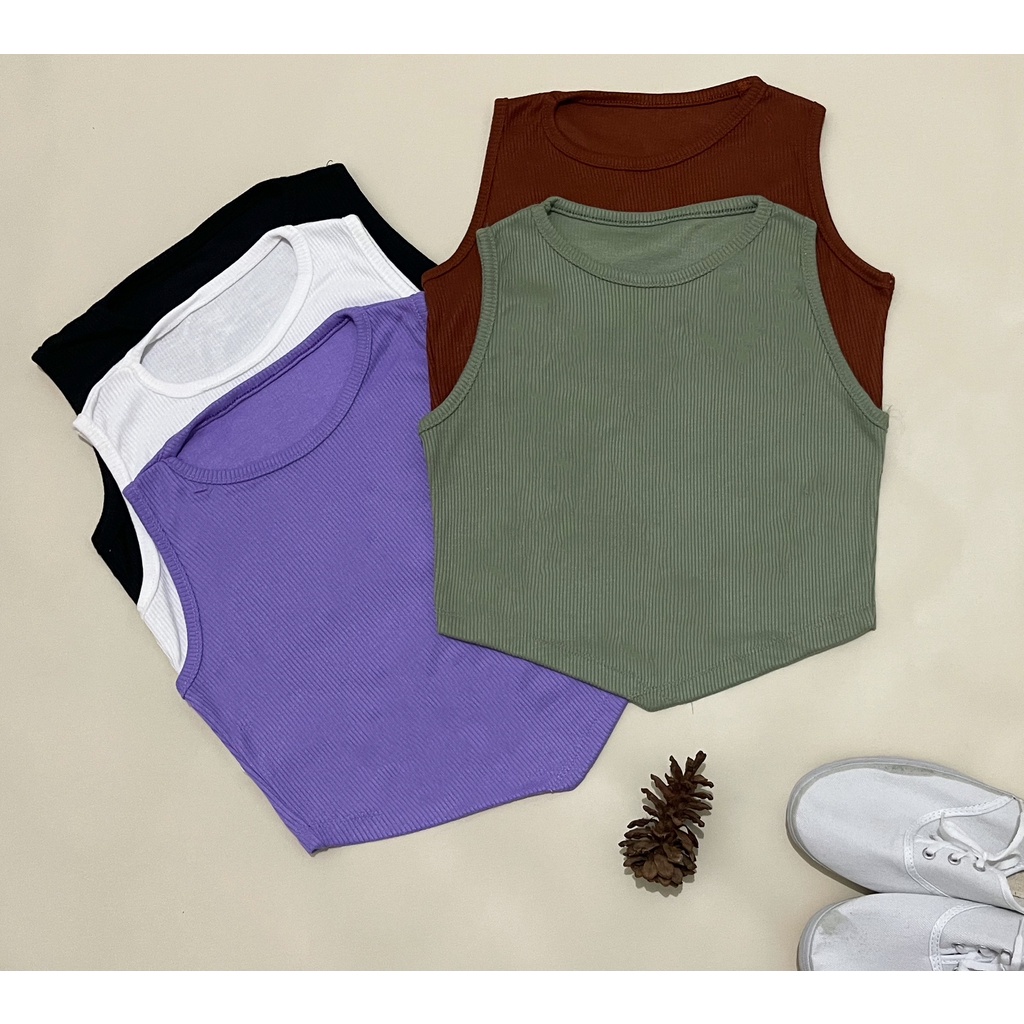 CAVALU Knit Korean Tank Top Crop Top Korea 073