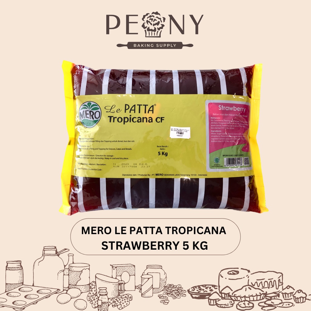 MERO LE PATTA TROPICANA FRUIT FILLING NANAS, STRAWBERRY, BLUEBERRY 5 KG