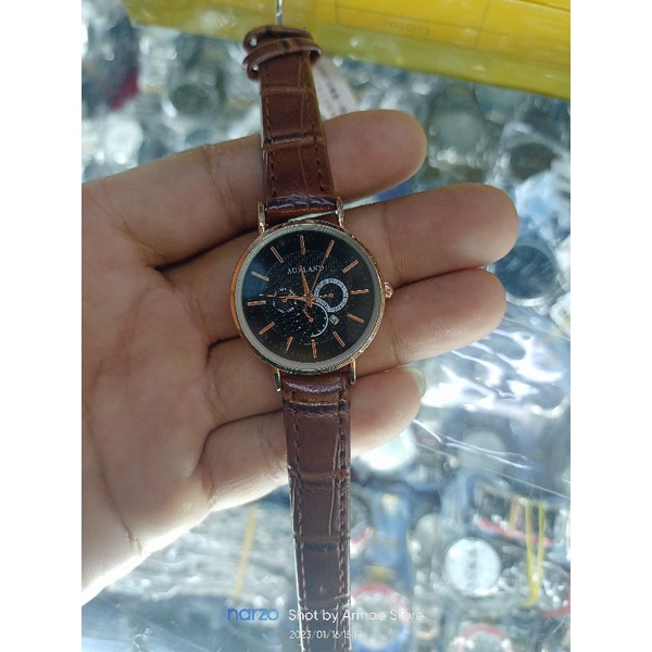 Jam Tangan Auxland Jam Tangan Wanita Tali Kulit Water Resist Terbaru