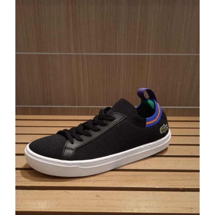 SALE SEPATU LACOSTE BLACK CANVAS SIZE 36 - 45 NEW ORIGINAL