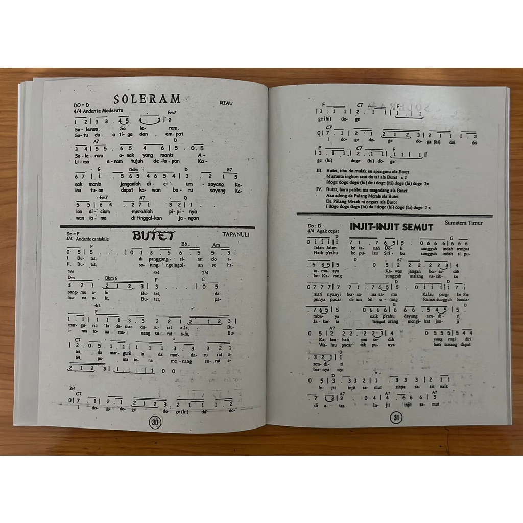 Buku Lagu Wajib Nasional Daerah Indonesia