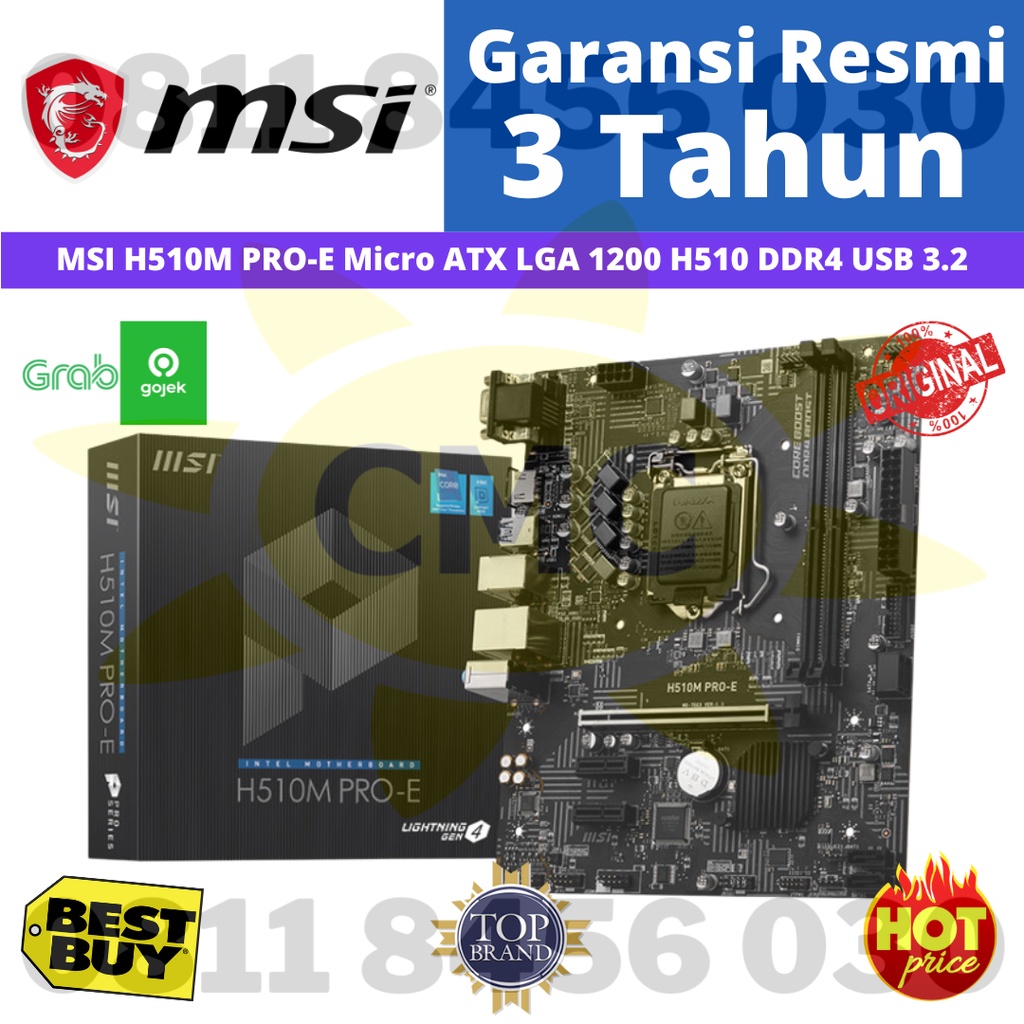 Motherboard MSI H510M PRO E Micro ATX LGA 1200 H510 DDR4 USB 3.2