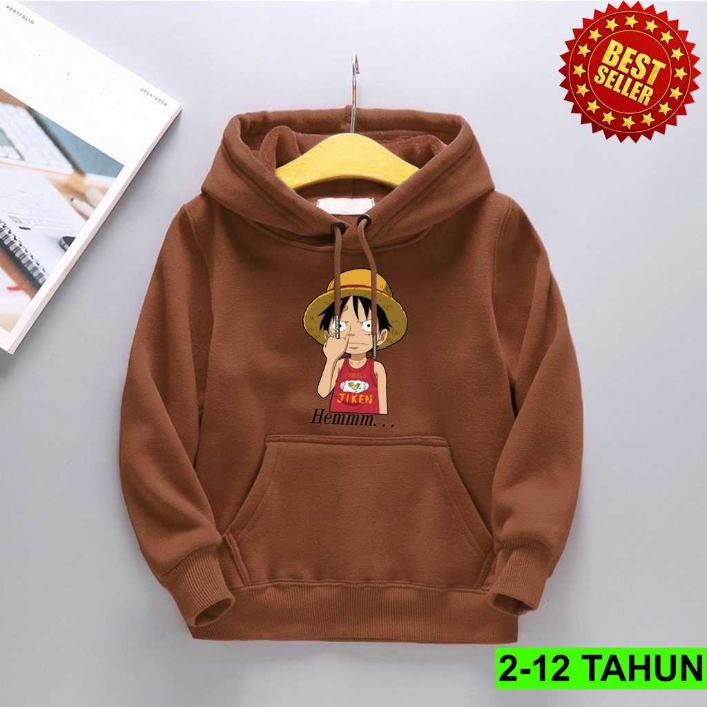 Jaket Hoodie Anak ANIME ONE PIECE JIKEN II Jumper Hoodie Anak ONE PIECE JIKEN II Sweater Hoodie Kids Sz M - XL ( Laki Laki &amp; Peremepuan )