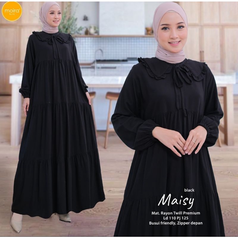 GAMIS MIDI HITAM MURAH