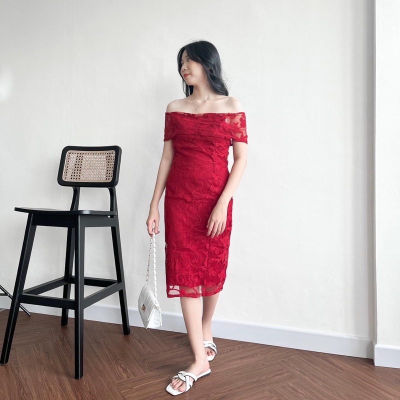 CNY Bodycon Lace Dress