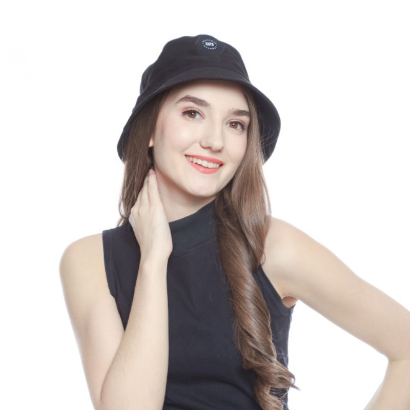 Topi bucket bucket distro black catton wankaby bucket pria wanita