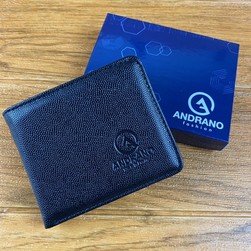 ANDRANO - DOMPET PRIA KULIT PU KOIN DALAM PORI