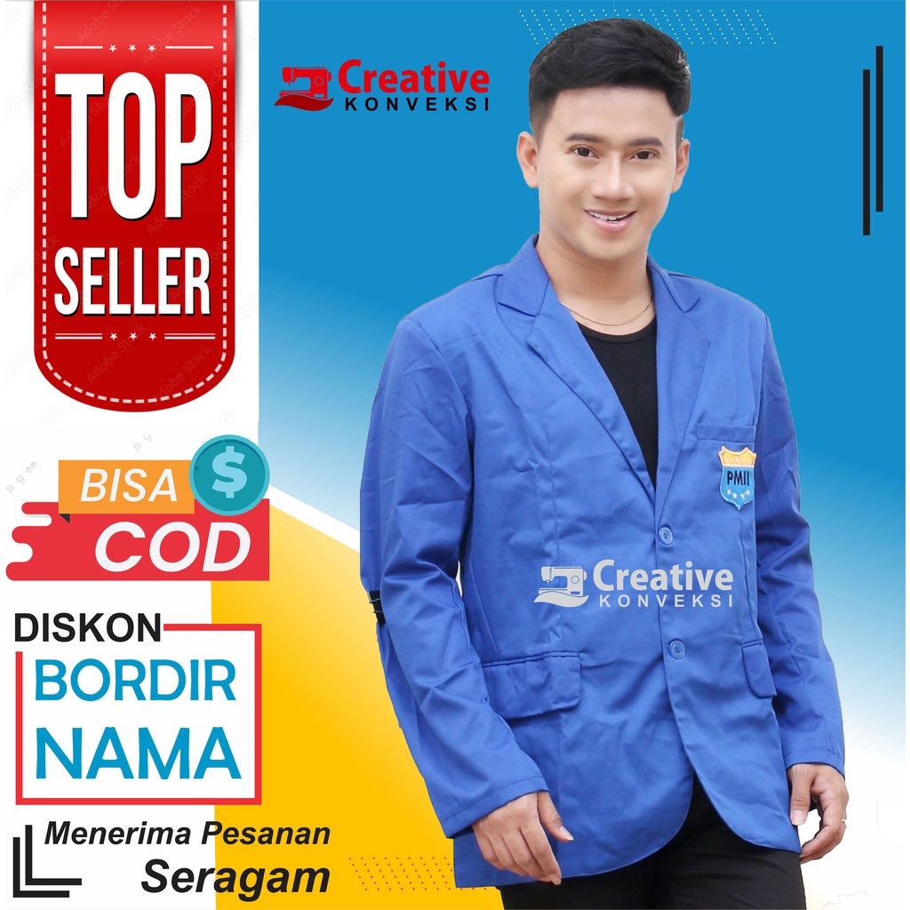 Jas PMII, almamater PMII,READY STOCK full furing / jas almamater bahan american drill