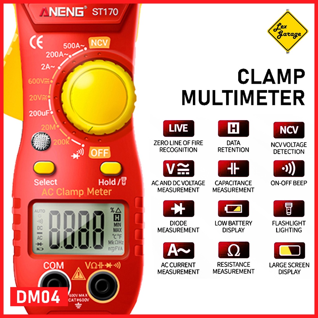 Multimeter Avometer Multitester Digital Tang Ampere Digital ANENG