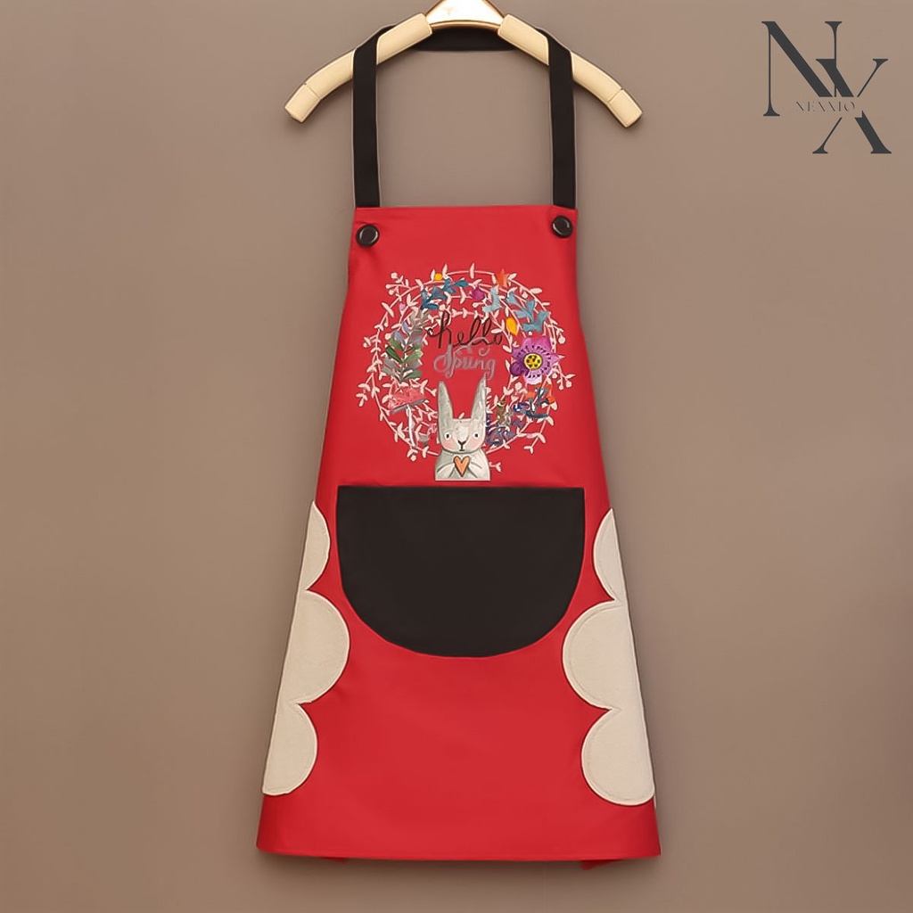 NEXXIO Apron Celemek Masak Celemek Anti Air / Apron Celemek Waterproof Celemek Masak kain / Celemek masak murah