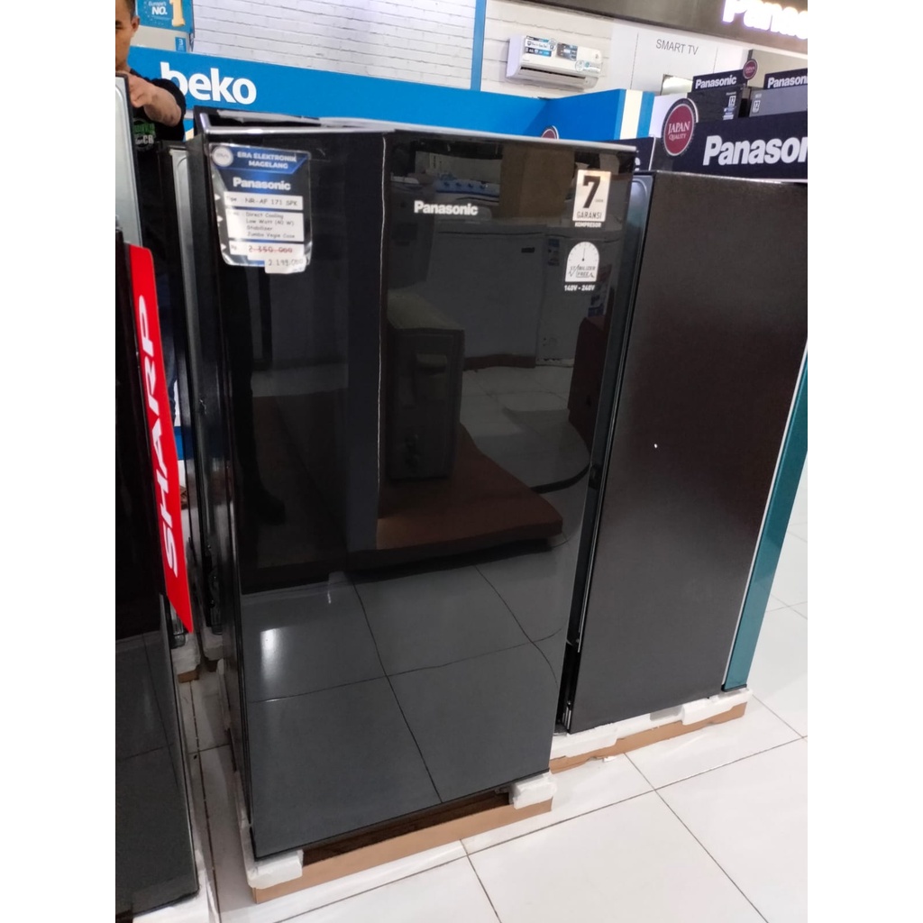 Kulkas Panasonic 1 pintu NR AF 171 Silver dan Hitam kapasitas 155 L