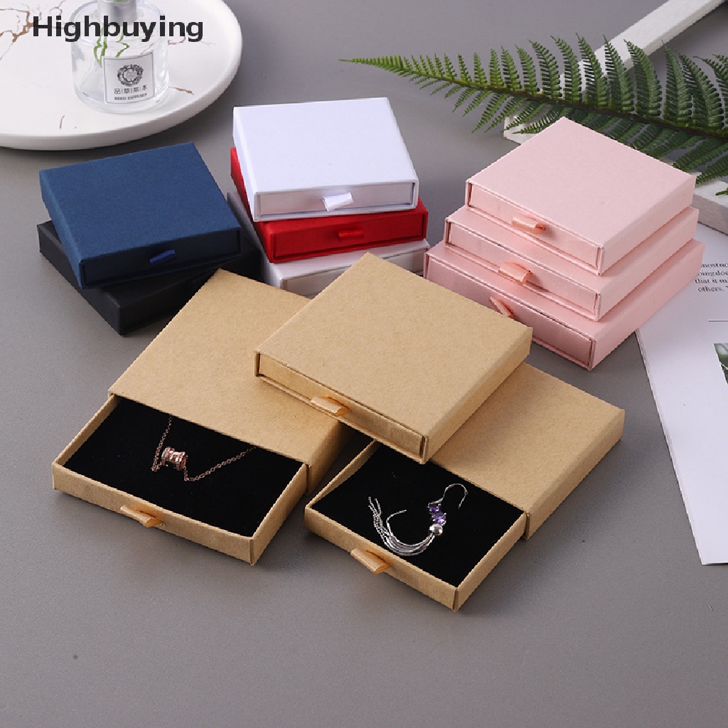 Hbid Kotak Perhiasan Laci Kertas Kraft Tipis Greeg Card Kalung Gelang Gift Box Glory