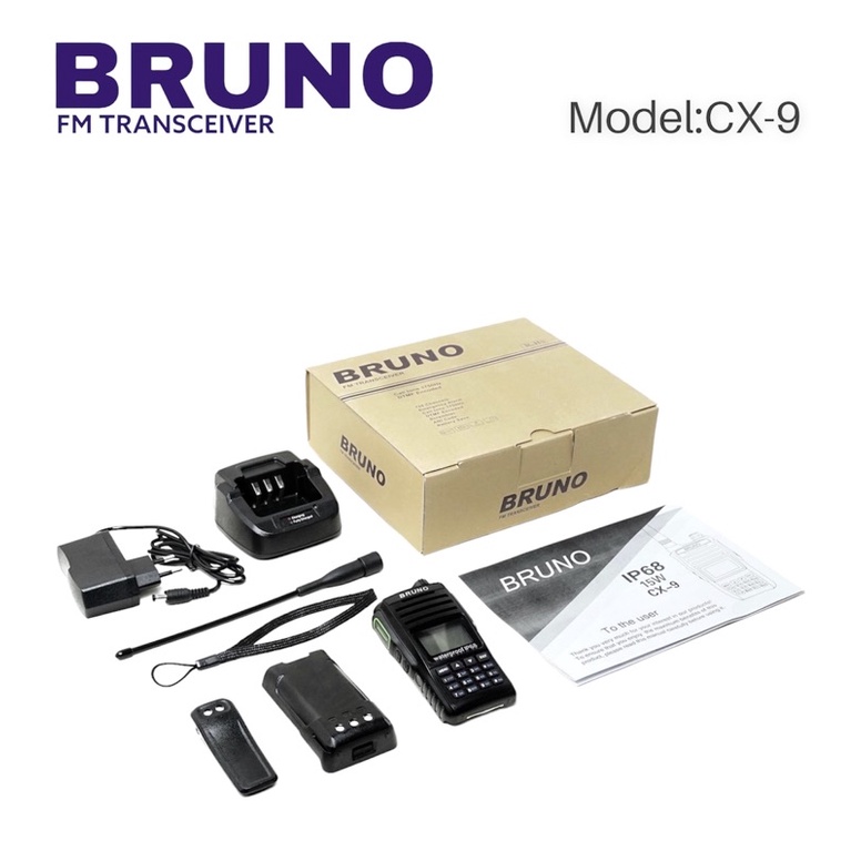 HT BRUNO CX 9 WATERPROOF IP68 POWER 15WATT WAKLIE TALKIE HANDY TALKIE